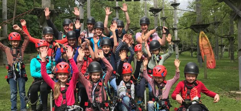 WSC Jugend im Hochseilgarten in Fühlingen