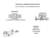 Jugendhauptversammlung am 01.03.2020