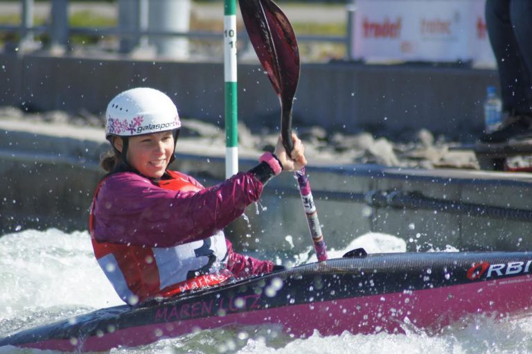 Teil eins der Nationalen Qualifikation im Kanu-Slalom