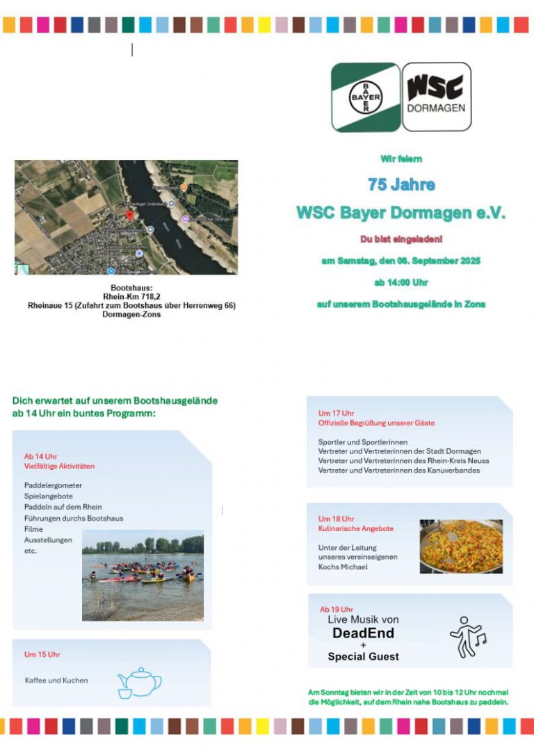 75 Jahre WSC Bayer Dormagen e. V. – eine Erfolgsgeschichte